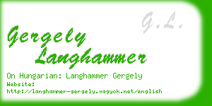gergely langhammer business card